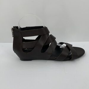 Adam Tucker Alea strappy gladiator sandals brown leather show women flat 7